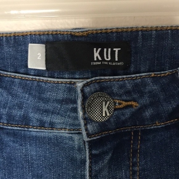 Kut from the kloth skinny denim jeans with fold up ankle size 2 - Picture 6 of 12